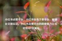 小红书点赞平台，小红书业务下单平台，解锁社交新玩法，小红书点赞平台的隐藏魅力亿乐社区SUP货源站