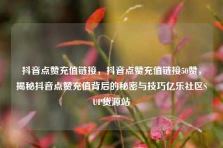 抖音点赞充值链接，抖音点赞充值链接50赞，揭秘抖音点赞充值背后的秘密与技巧亿乐社区SUP货源站