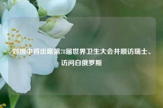 刘国中将出席第78届世界卫生大会并顺访瑞士、访问白俄罗斯