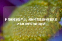 抖音刷播放量平台，揭秘抖音流量的秘密武器亿乐社区低价自营货源站